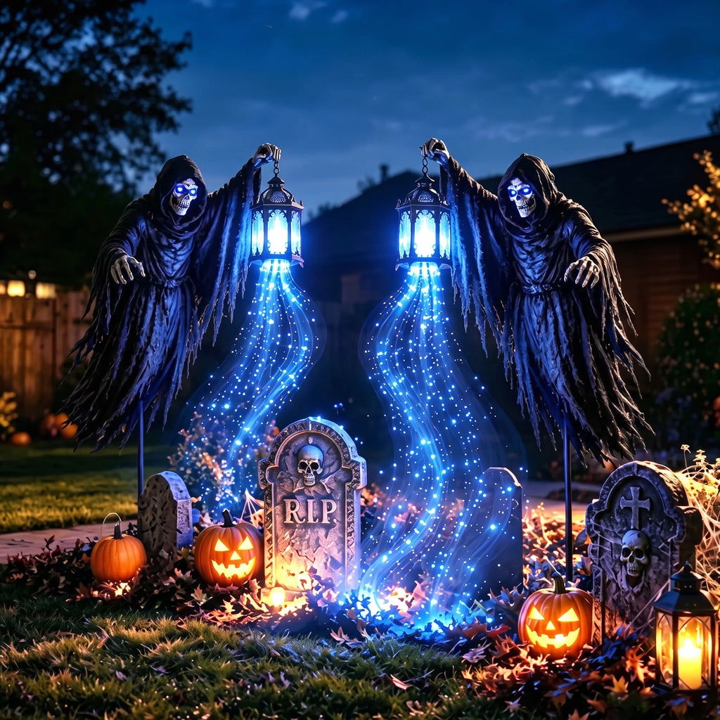 3D Grim Reaper Lantern Halloween Garden Light