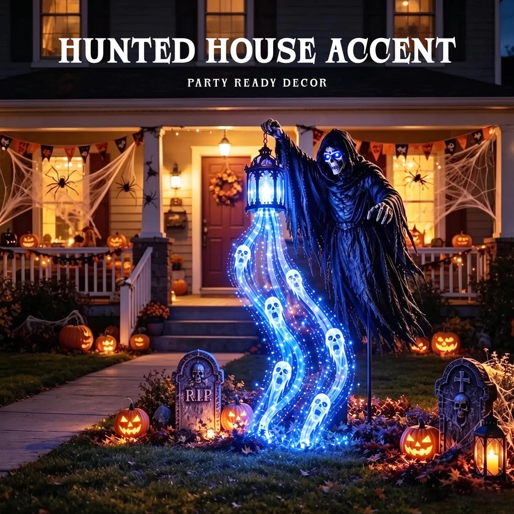 3D Grim Reaper Lantern Halloween Garden Light