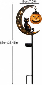 Solar Halloween Garden Stake Light – Black Cat, Pumpkin & Spooky Designs