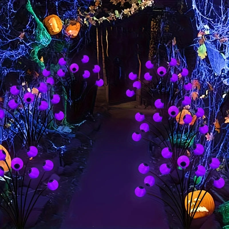 Solar Halloween Eyeball Stake Lights – 8-Light LED Set