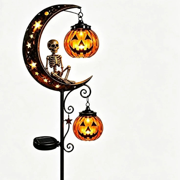 Solar Halloween Garden Stake Light – Black Cat, Pumpkin & Spooky Designs