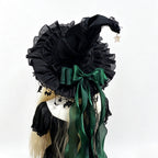 Light-Up Halloween Witch Hat Hanging Decoration – Glowing Star Tassels