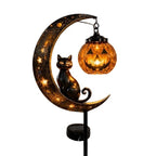 Solar Halloween Garden Stake Light – Black Cat, Pumpkin & Spooky Designs