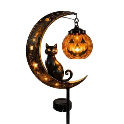 Solar Halloween Garden Stake Light – Black Cat, Pumpkin & Spooky Designs