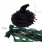 Light-Up Halloween Witch Hat Hanging Decoration – Glowing Star Tassels