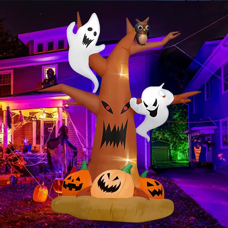 🎃 Haunted Pumpkin Tree™ – LED Halloween Inflatable Yard Decoration