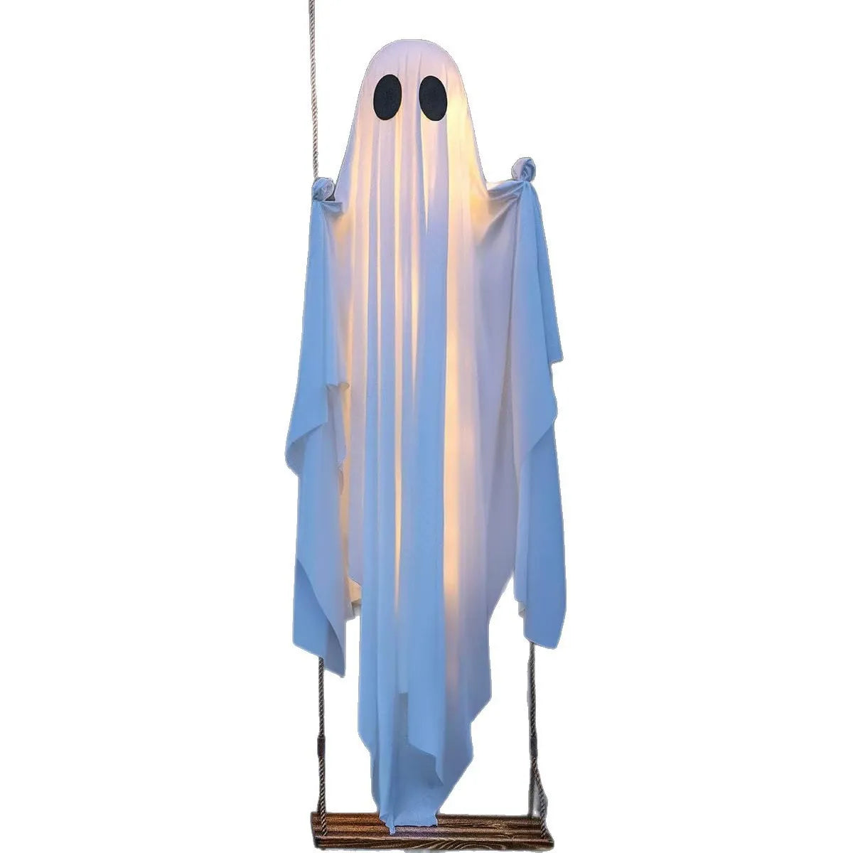 Halloween Hanging Ghost Decoration with Remote Control LED Lights