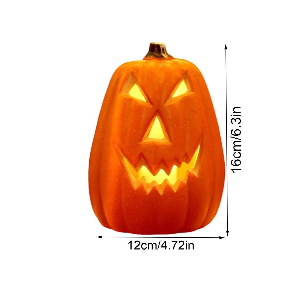 Halloween Pumpkin Lantern Light Outdoor Decoration, LED Glowing Jack O Lantern for Porch, Garden and Party Decor