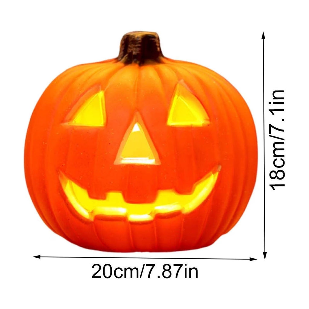 Halloween Pumpkin Lantern Light Outdoor Decoration, LED Glowing Jack O Lantern for Porch, Garden and Party Decor