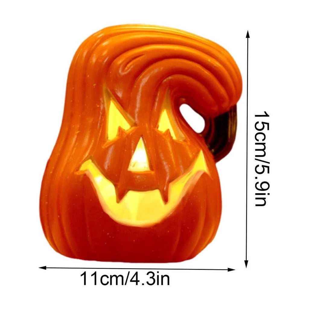 Halloween Pumpkin Lantern Light Outdoor Decoration, LED Glowing Jack O Lantern for Porch, Garden and Party Decor