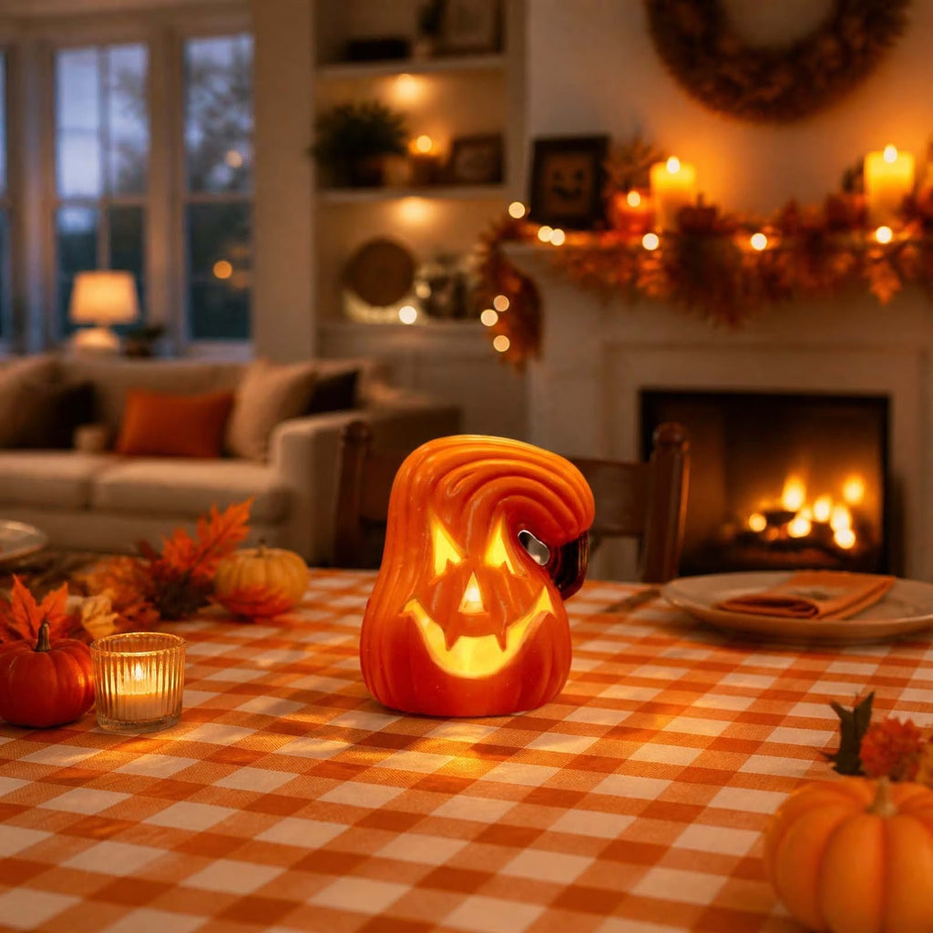 Halloween Pumpkin Lantern Light Outdoor Decoration, LED Glowing Jack O Lantern for Porch, Garden and Party Decor