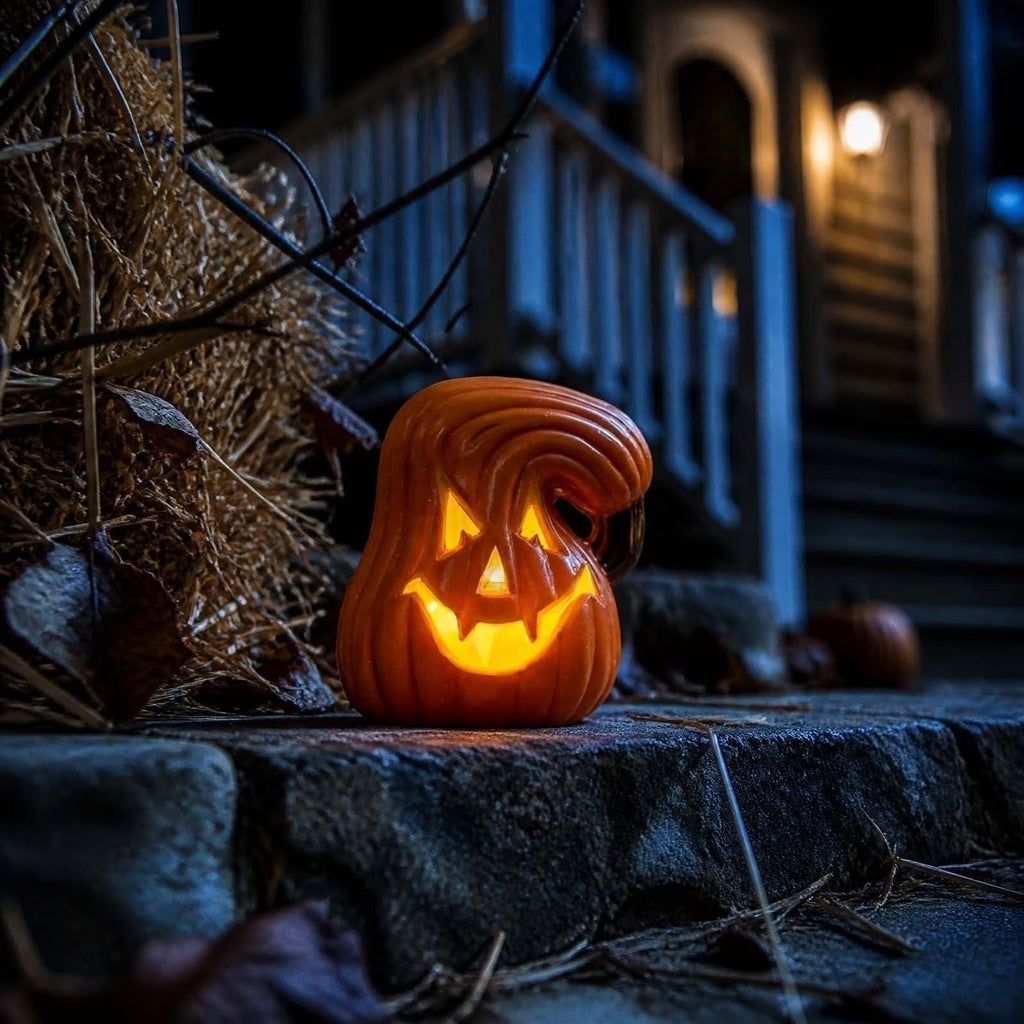 Halloween Pumpkin Lantern Light Outdoor Decoration, LED Glowing Jack O Lantern for Porch, Garden and Party Decor