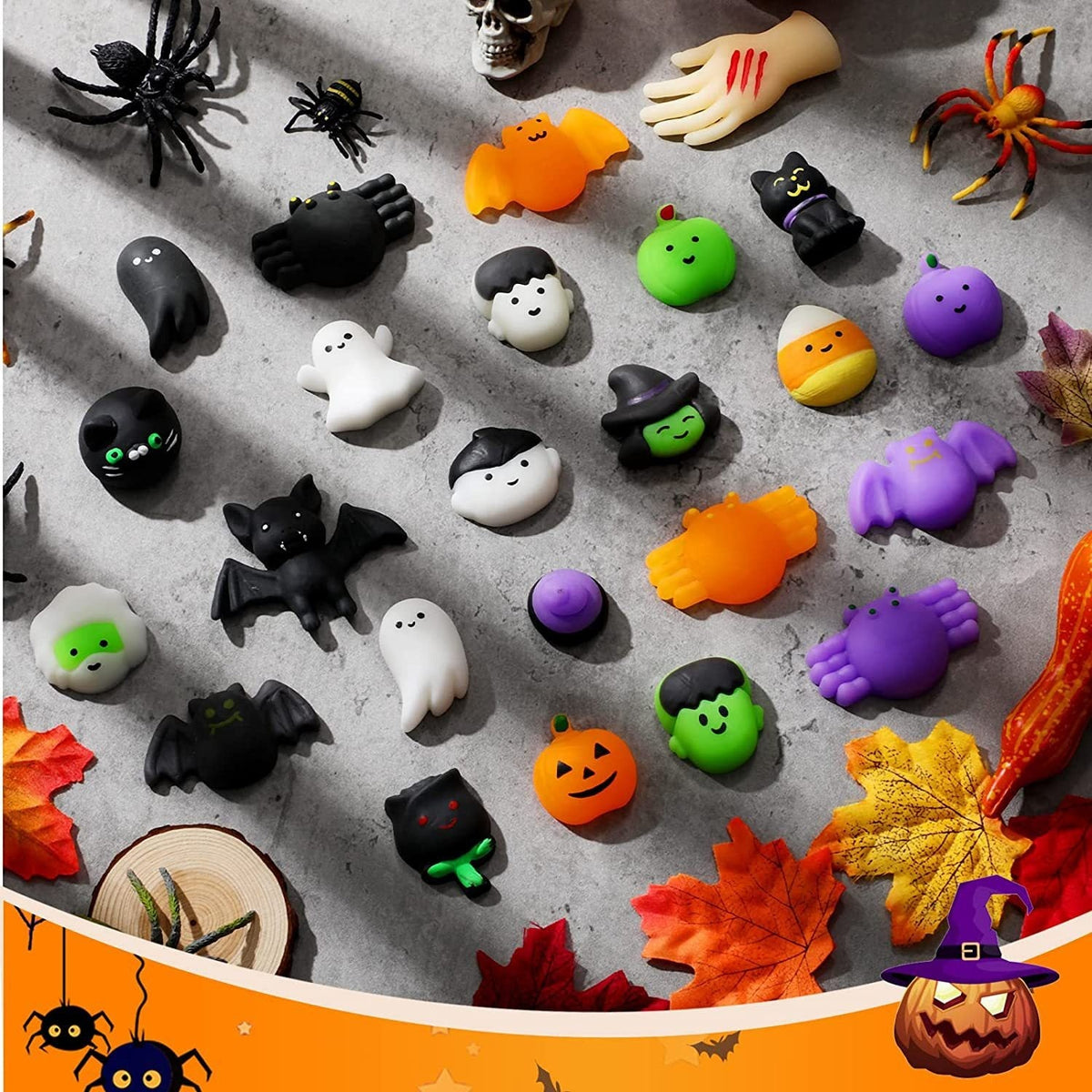 Halloween Squishy Party Favors – Assorted Halloween Squeeze Toys