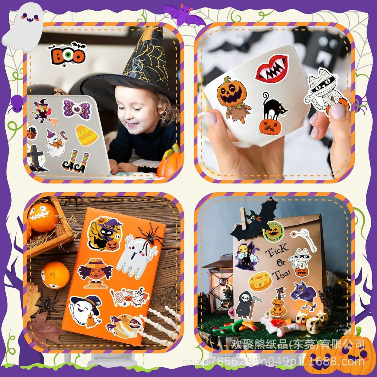 🎃 Halloween Sticker Pack – 100PCS 100PCS Halloween Stickers – Spooky Party & Treat Bag Decorations Add a little Halloween fun to treat bags, party favors, crafts, cards, notebooks, and more.