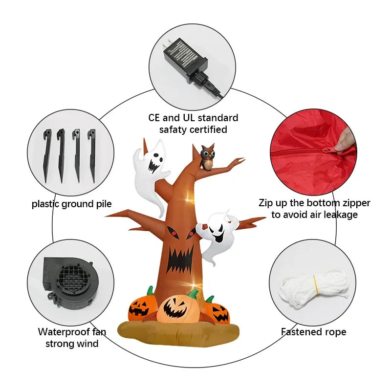 🎃 Haunted Pumpkin Tree™ – LED Halloween Inflatable Yard Decoration
